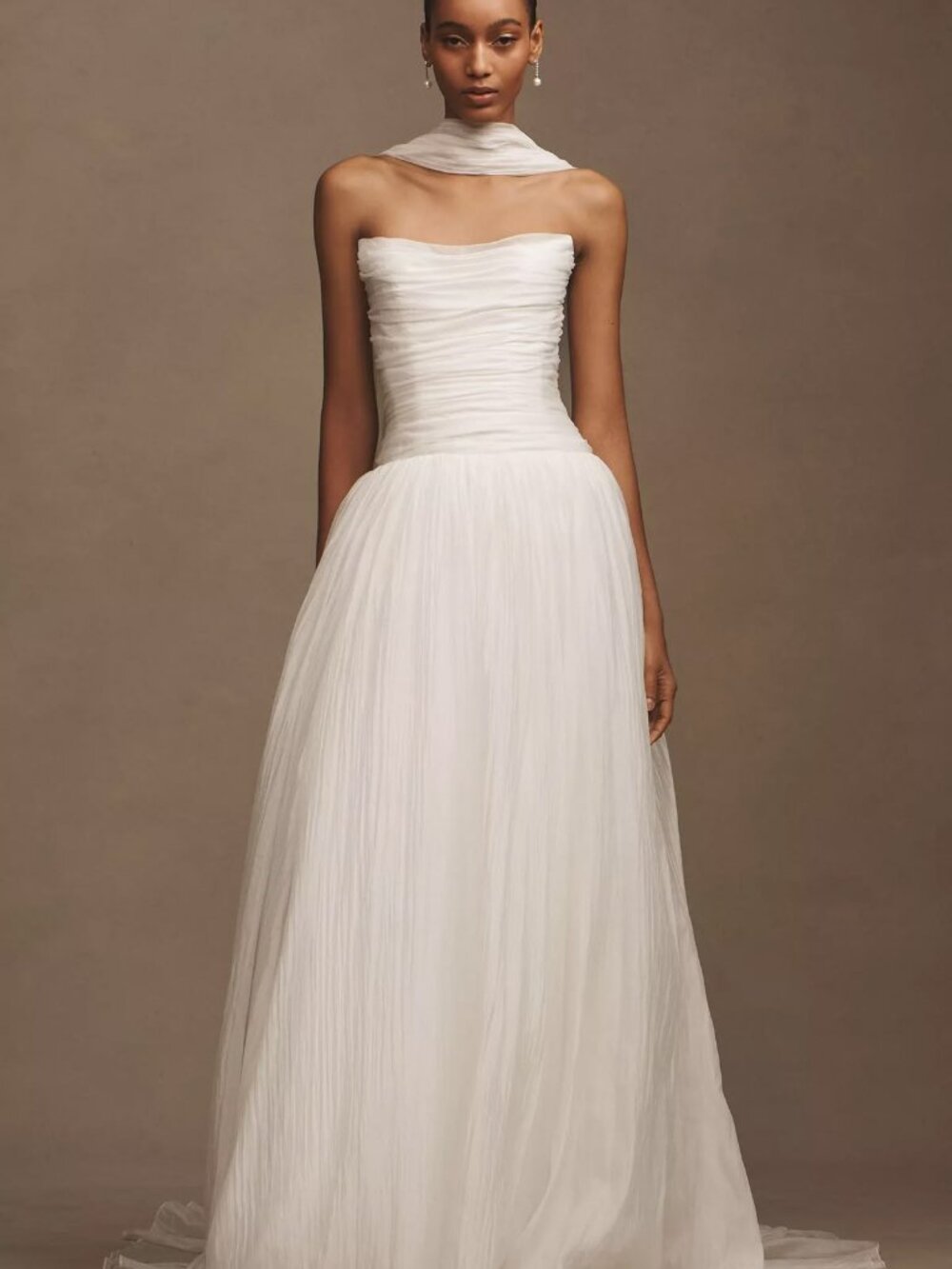 Jenny Yoo Penelope Wedding Gown Size 2 Chiffon Drop Waist NEW